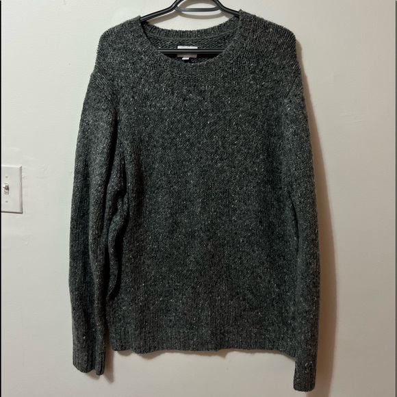 Heather gray Frank & Oak wool sweater . Size L - Picture 1 of 3